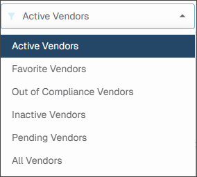 Filter Vendors
